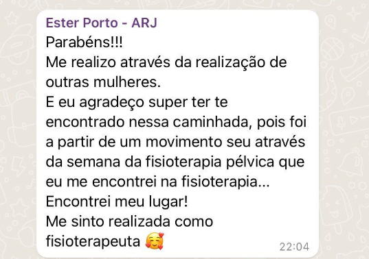 Depoimento Ester Porto Saude Pelve